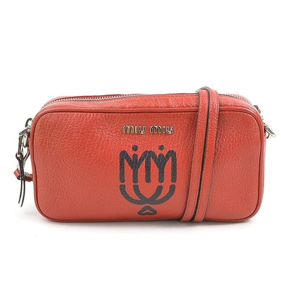 Miu Miu Handbags - Miu MIu shoulder bag leather red